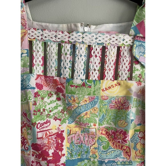 Lilly Pulitzer State Of Mind Ricci Shift Dress Patchwork Women’s Size 0 - Picture 4 of 13